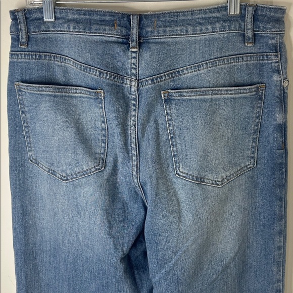 FREE PEOPLE Wide Leg High Rise Cropped Button-Fly Jeans Size 30 - Picture 6 of 14